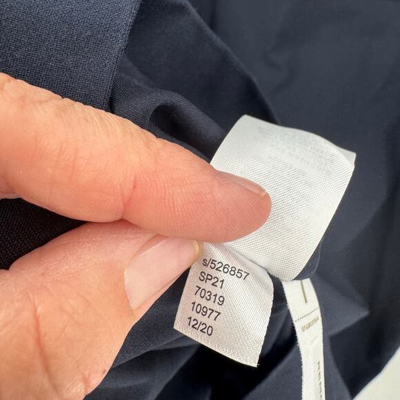 NWT Ann Taylor Navy Square Neck Sheath Dress Short Sleeves Stretch Size 14 - Picture 9 of 10